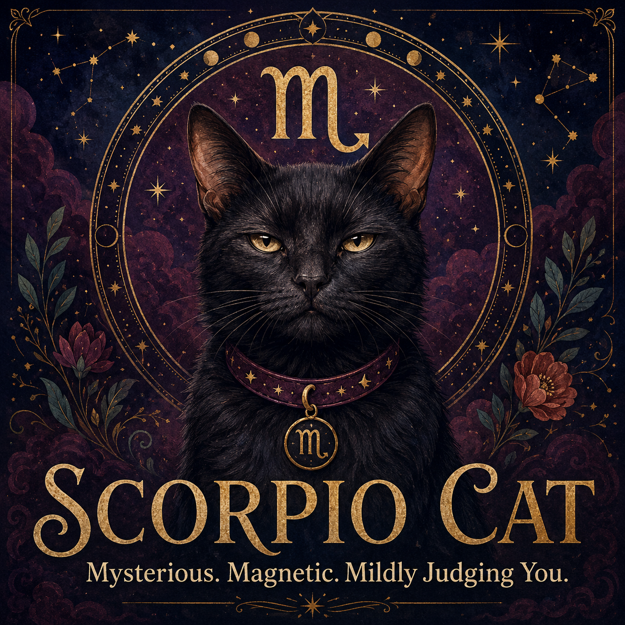 Scorpio Cat celestial design
